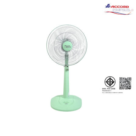 พัดลมตั้งโต๊ะ ACCORD PREVAIL AC-1664 สีเขียว_8